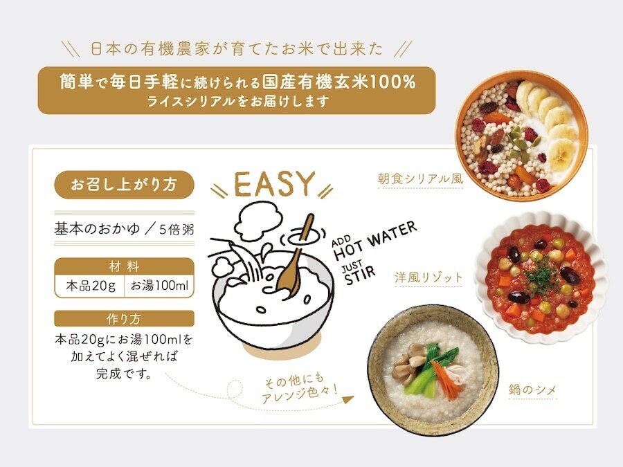 国産オーガニック米の10秒おかゆ！ 調理いらずで時短ごはんを実現する 「とろける玄米」「とろける白米」【編集部の「これ、気になる！」  Vol.62】