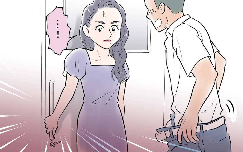 な…なんだ!? 恋人にトイレに呼ばれたら謎の女に写真を撮られて…＜龍生の場合 11話＞【モラハラ夫図鑑 まんが】