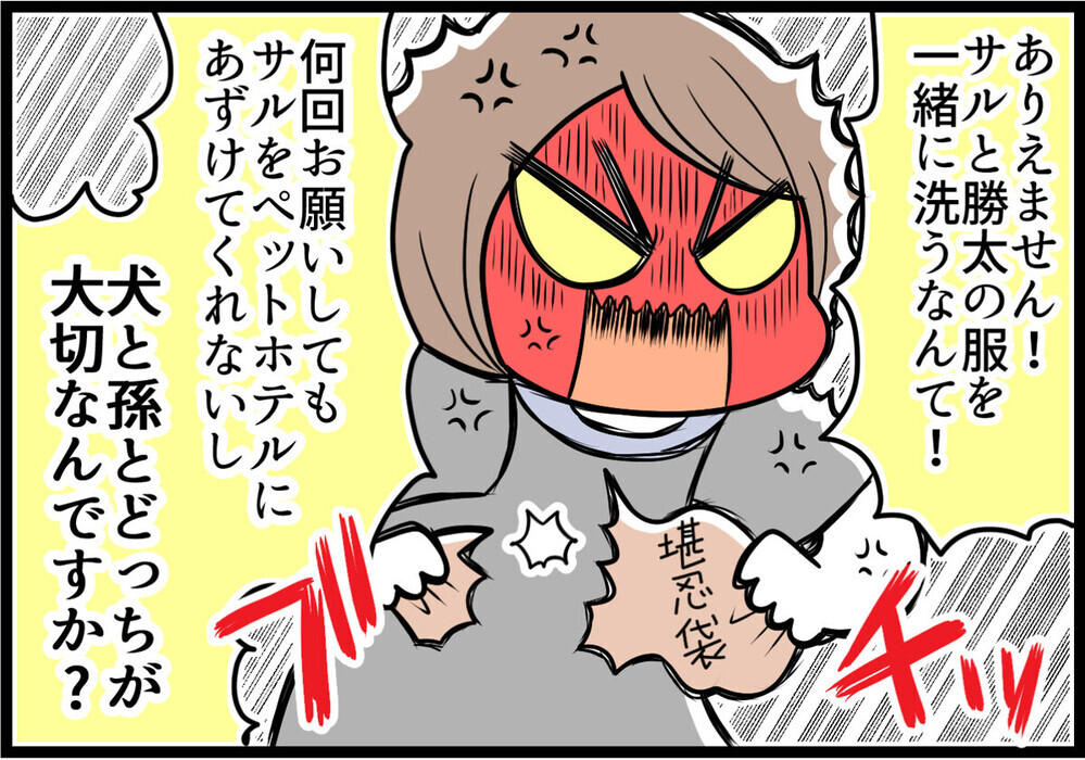 「気のせいやろ」息子の動物アレルギーにお構いなしの愛犬家の義母に激怒！ 読者は賛否両論！