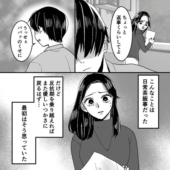 反抗期の息子の態度がエスカレート…いつか元に戻ってくれるはず？【モラハラ夫から助けてくれたのは反抗期の息子でした Vol.1】