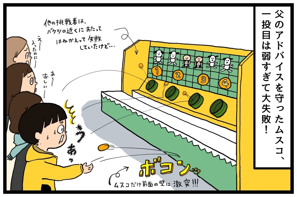 旅行先でやったミニゲームでムスコが大健闘！！意外な才能に気づいた瞬間【うちはモフモフ暮らし  第77話】