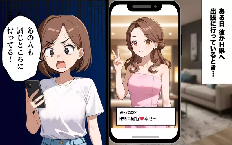 彼と美女が同じ旅行先に!? SNSを通して深まる疑惑＜婚約者の裏切り 2＞【まんが】
