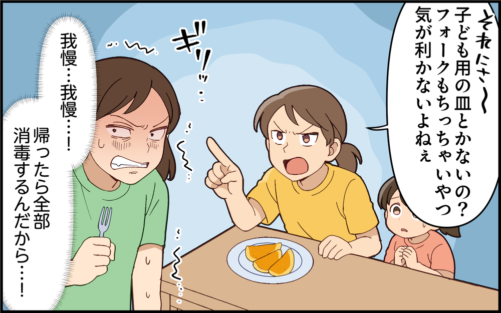 常識ないのはどっち？ 勝手に押しかけて要求ばかりの義姉にイライラ＜義姉の自分勝手が止まらない 4話＞【義父母がシンドイんです！ まんが】