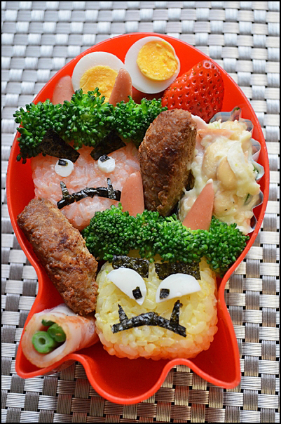 簡単かわいい鬼キャラ弁当＆飾り巻き寿司のアイディア
