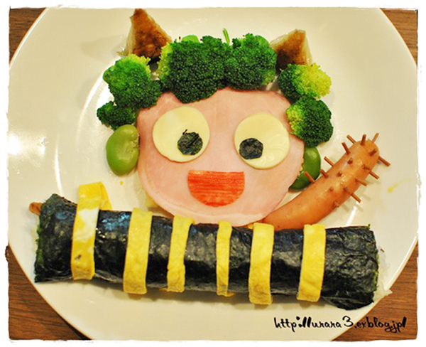 簡単かわいい鬼キャラ弁当＆飾り巻き寿司のアイディア