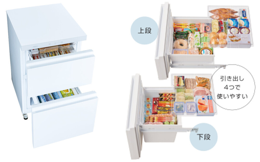 まとめ買いや冷食ストックにぴったり！　3つの温度帯で使い分けできる“超優秀コンパクトフリーザー”