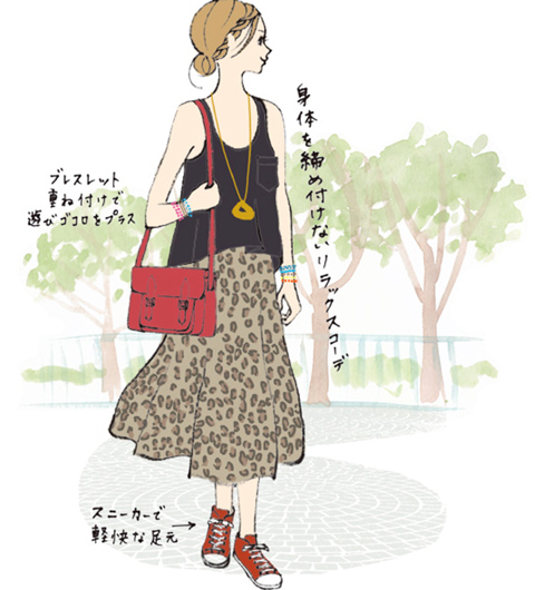 いつものコーデにレオパード柄を加えて手持ち服のムードを変える 【連載：宮田理江が解説　今知りたい！トレンド・キーワード Vol.3】