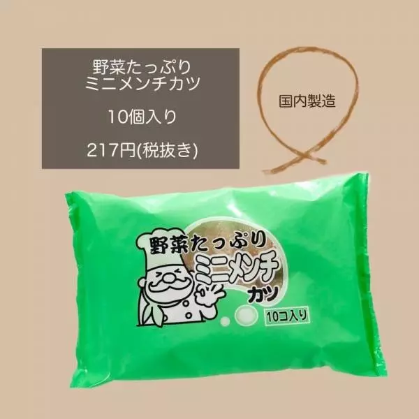 野菜たっぷりミニメンチカツ