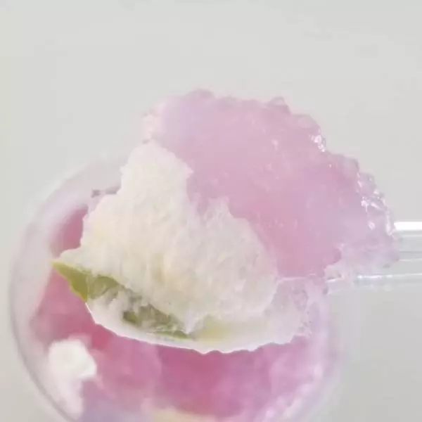 あじさい色のレモンゼリーと宇治抹茶のパフェ