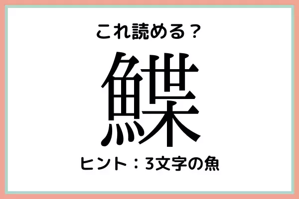 「鰈」って何て読むっけ…？大人なら知っておきたい魚の《難読漢字》