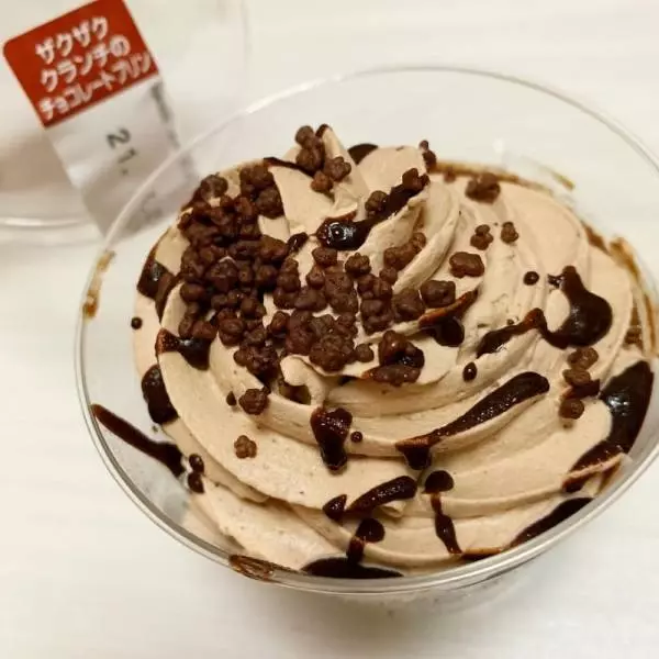 ザクザククランチのチョコレートプリン