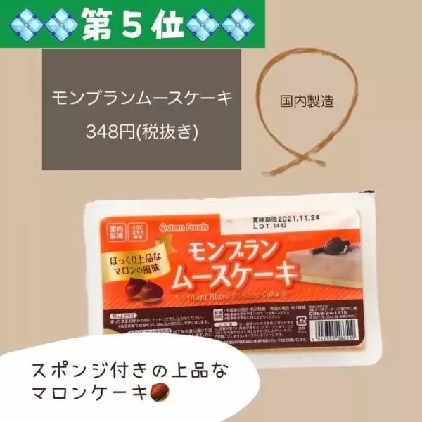 モンブランムースケーキ