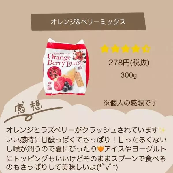 オレンジ＆ベリーミックス