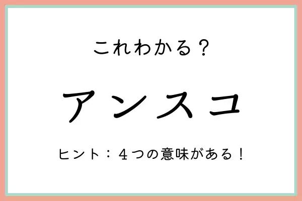 「アンスコ」っていつ使うの？《正しい意味と使い方》を今のうちに知っておこう！