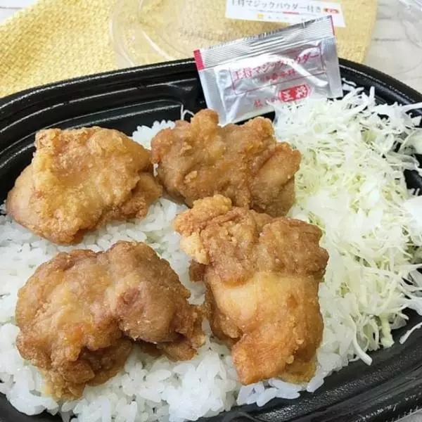 ローソンの鶏の唐揚げ重
