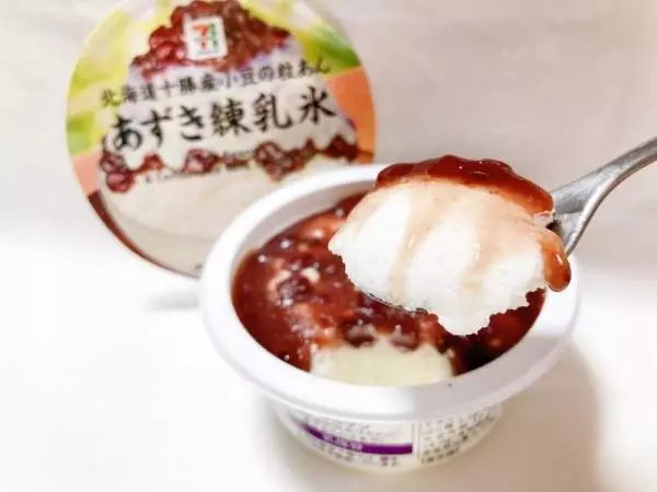 セブンイレブンの北海道十勝産小豆の粒あんあずき練乳氷