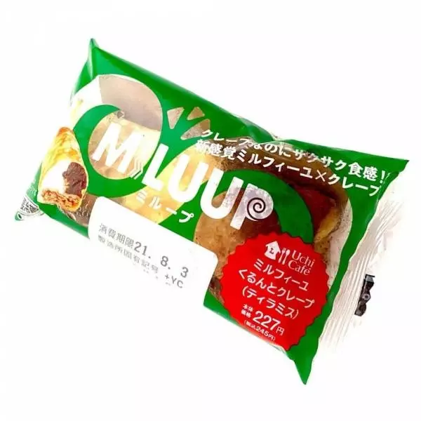 ローソンのミループミルフィーユくるんとクレープティラミス