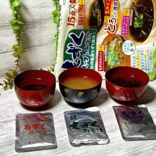 もずくスープ＆みそ汁