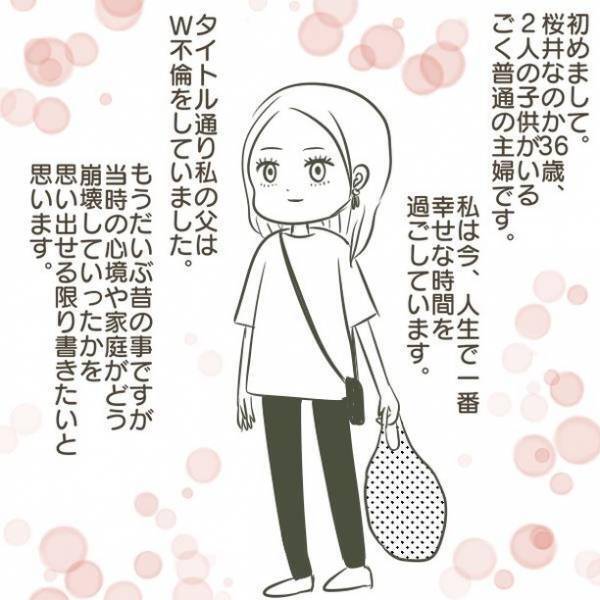 【新連載】「何それ、嘘でしょ…？」携帯を持つようになった父がなんだかおかしくなって…！？＜父がW不倫して家庭崩壊した話＃1＞