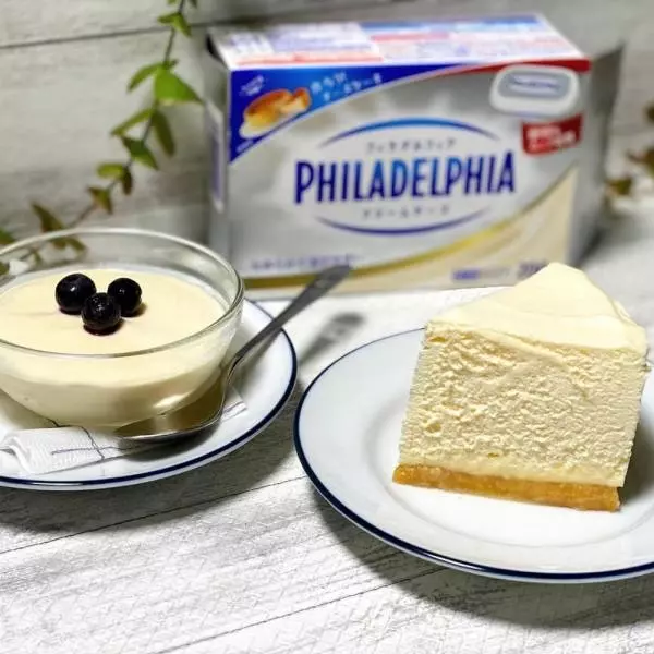 コストコのフィラデルフィアクリームチーズで作ったレアチーズケーキ