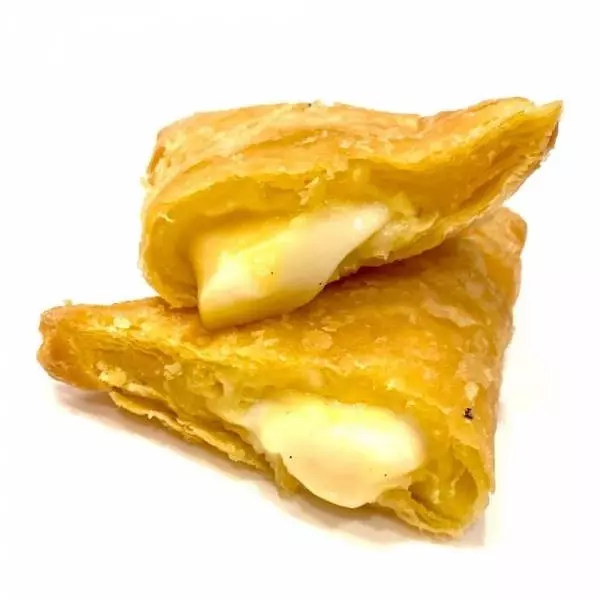 マクドナルドの三角チョコパイよくばりカスタードの断面