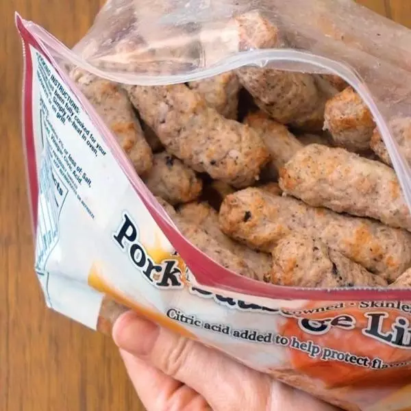 袋に入ったコストコの「ポークソーセージリンクス」