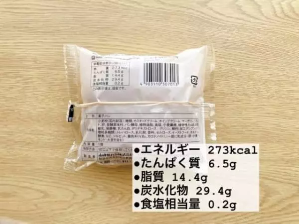 アーモンドフロランタン!?なクリームパンのカロリーは?