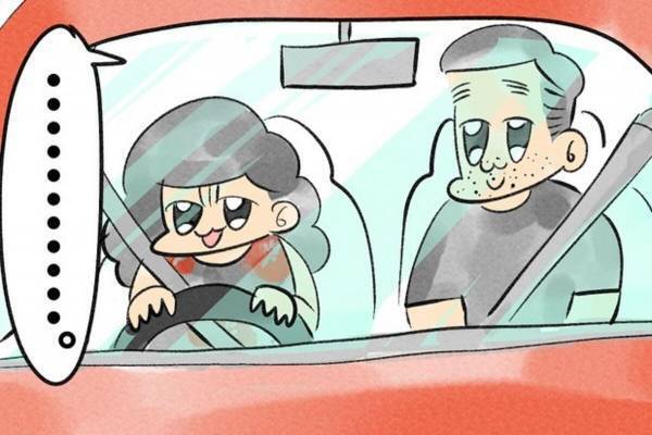 【おもしろ日常漫画】「そこから！？」ペーパードライバー歴10年、夫に協力してもらい“車の運転”を練習。シートベルトを締め出発！と思いきや！？