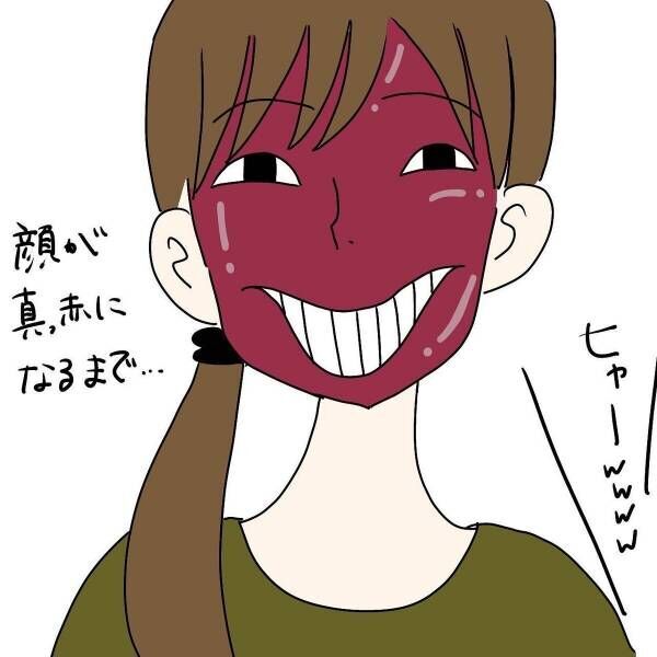 【育児漫画】幼い頃“お母さんの顔”をキャンバスにして、口紅で“顔中真っ赤”にした結果…！？