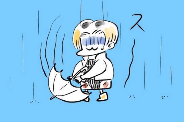 【漫画】「あれ！？」雨が降っているのに、なぜか“誰も傘をさしていない”。そこで私が思わず“取った行動”は…！？