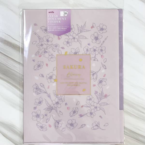 「高見えデザイン！」キャンドゥの“サクラ柄クリアホルダー”で文具から春を取り入れて♡