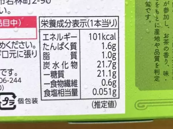 気になるカロリーについて。