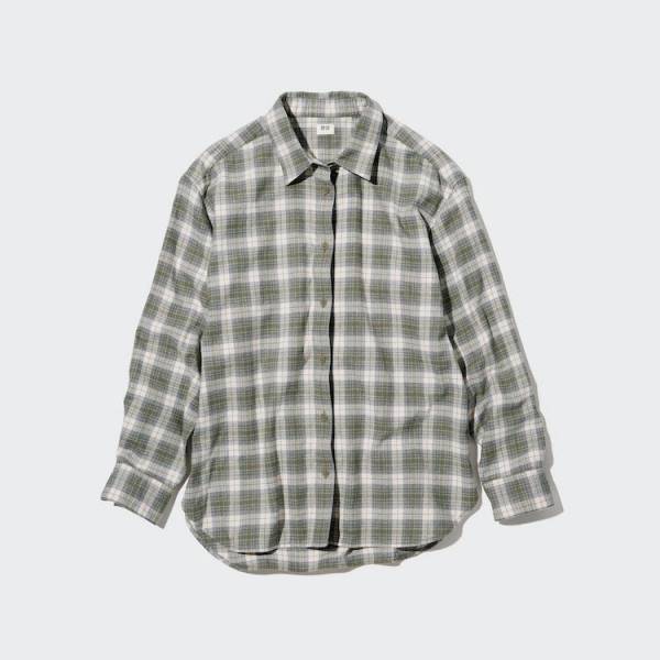 「羽織りとしても◎」着回しがきく【ユニクロ】チェックシャツ