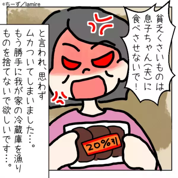 「こんなもの息子ちゃんに食べさせないで！」義母が冷蔵庫の中身を勝手に廃棄！そのうえ“逆ギレ”してきてドン引き…