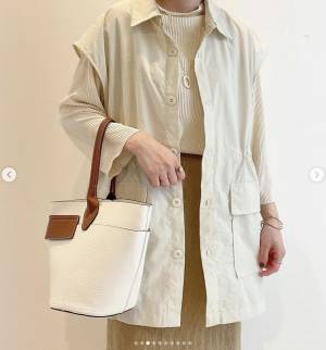 「高見え」して「本当に嬉しい」【しまむら】の”ミリタリーベスト”がオシャレ