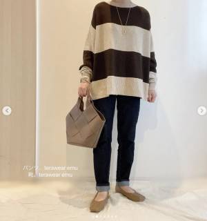 「ダボッとするシルエットが好き」【しまむら】の”ボーダーニット”に一目惚れ