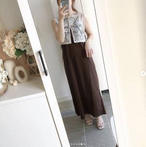 こっくりブラウンが可愛い♡【しまむら】の「スカート・ワンピース」コーデ集