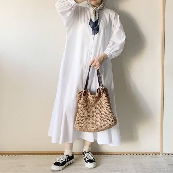 初心者さんにおすすめ【シャツワンピース着回しコーデ】