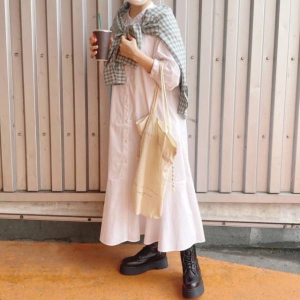 初心者さんにおすすめ【シャツワンピース着回しコーデ】
