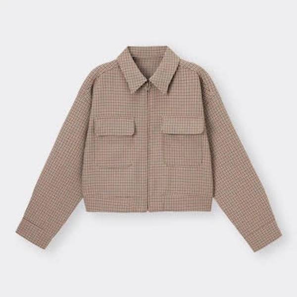 チェックと落ち着きカラーが◎【GU】の「ジャケットアイテム」がオシャレ