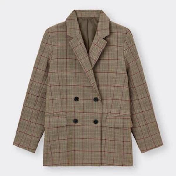チェックと落ち着きカラーが◎【GU】の「ジャケットアイテム」がオシャレ