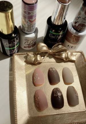 100均ジェルカラーチャート♡秋にぴったりブラウン編