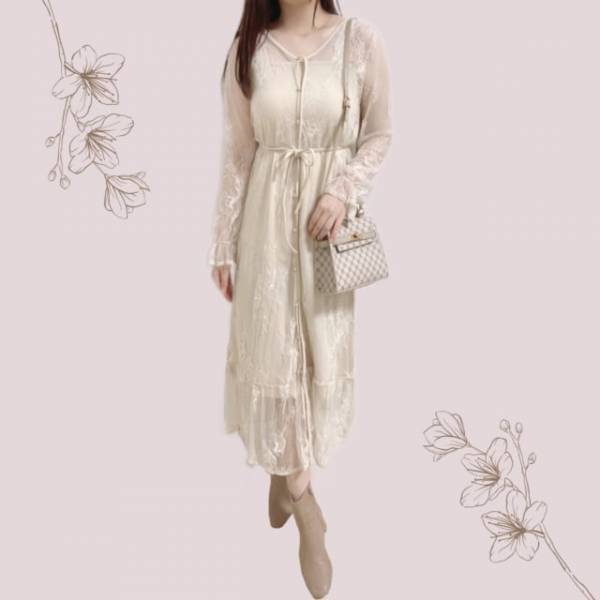 【GRL】お呼ばれにぴったり♡レースワンピース