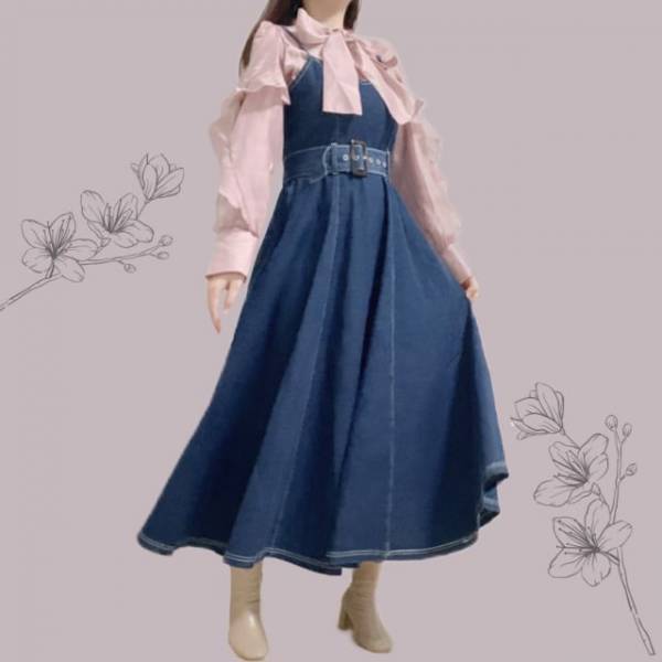 【GRL】細見えが叶う♡秋の新作デニムワンピ