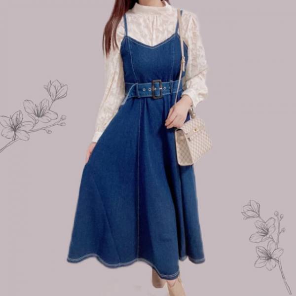 【GRL】細見えが叶う♡秋の新作デニムワンピ