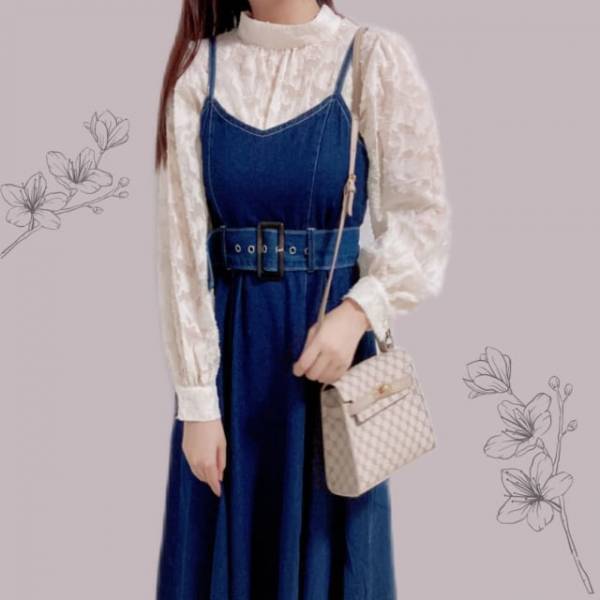 【GRL】細見えが叶う♡秋の新作デニムワンピ