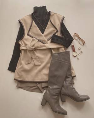 配色にリボンに無敵すぎる…♡【しまむら】の「パイピングジレ」が超絶可愛い