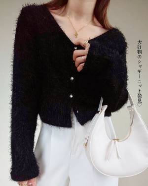 ふわふわしていて可愛い…♡「シャギーニットカーディガン」は【しまむら】でも買えちゃう！