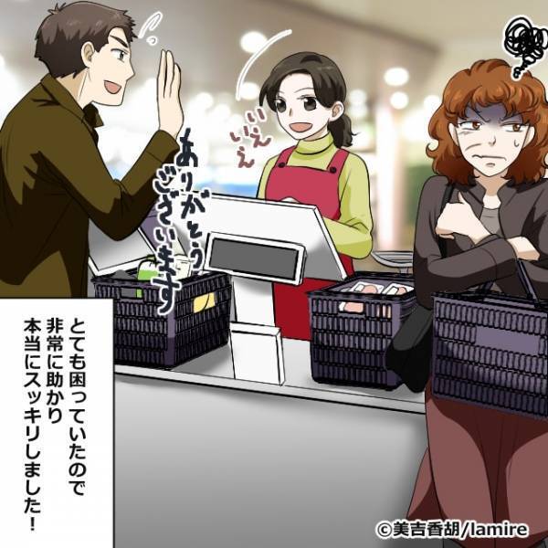 【プロの接客】迷惑客「あなたレジ長くなりそうだから譲って！」せっかちおばさんを店員が“華麗に成敗”！