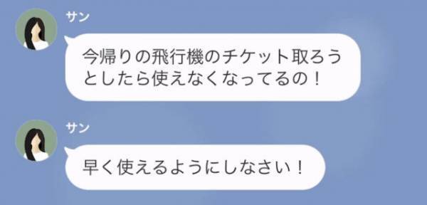 海外旅行先の空港で…妻「カードが使えなくて帰れない！」夫「利用停止にしたからね」突然の出来事に驚く妻だが⇒夫の追撃に「は？」